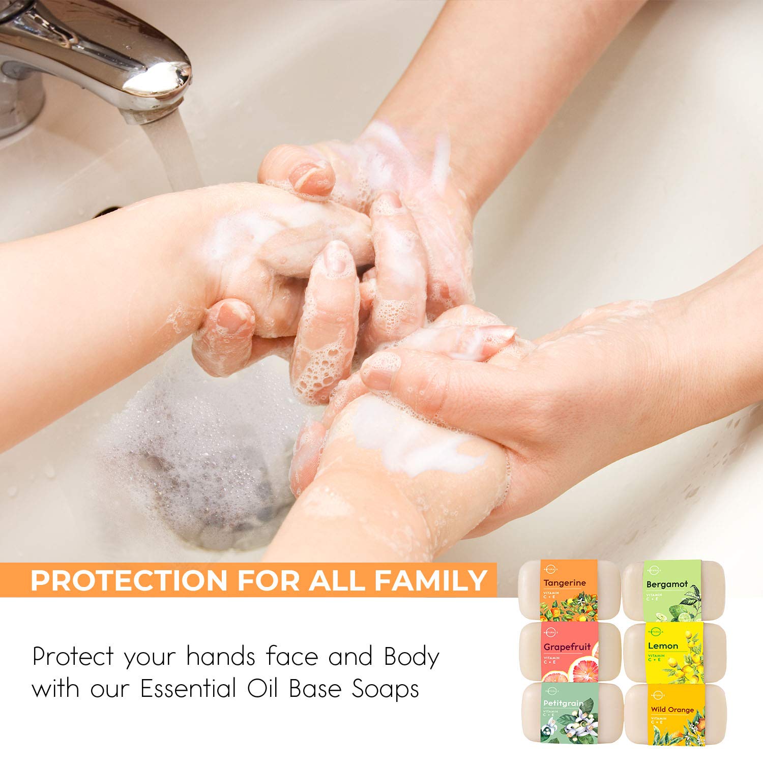 O Naturals 6 Pc Citrus Bar Soap Collection. Vegan Body & Hand Soap. Organic ingredients. Acne Face Cleanser Vitamin C Soap, Vitamin E Moisturizing Natural Soap Triple Milled Gift Set Women & Men 4oz : Beauty