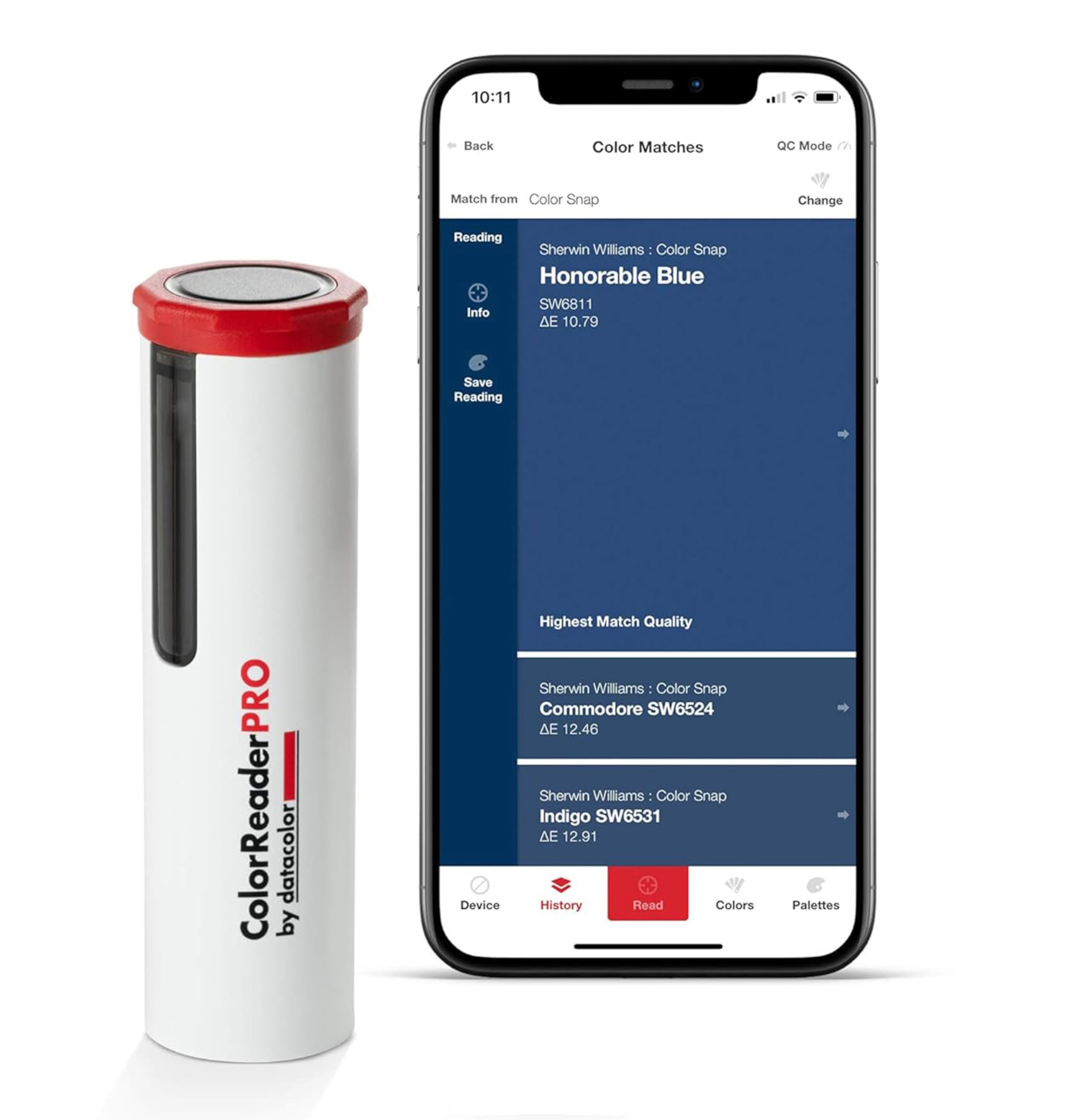 Datacolor ColorReader Pro: Professional Colour Matching and Measuring Tool, Identify Paint Colour Instantly, compatible with RAL, Farrow & Ball, Sikkens, Valspar, Rust-Oleum, and others