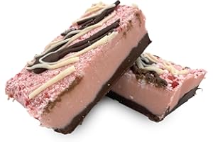 Uncle Butch's Fudge - Creamy and Smooth Peppermint Bark Fudge - Delicious and Decadent Handcrafted Fudge (16 oz)