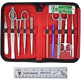 DR Instruments Gross-Anatomy Dissection Kit for Med-Students, 21Pcs in Fine Zipper Case Stainless Steel Dissecting Instruments Easy to Carry