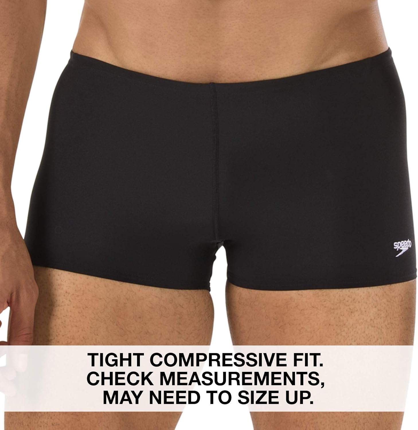 Speedo Men's Swimsuit Square Leg Endurance+ Solid : Clothing