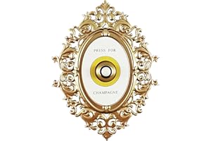 SUPERJACKWANG Press for Champagne Button - Mini Ring Bell, Wall Plaque Ornament Gift for Party, Christmas, Home, Bedroom, Hotel