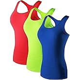 NELEUS Women's 3 Pack Compression Base Layer Dry Fit Tank Top