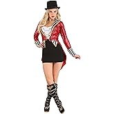 Sequin Sexy Ringmaster Costume for Women Lion Tamer Costume Adult Outfit