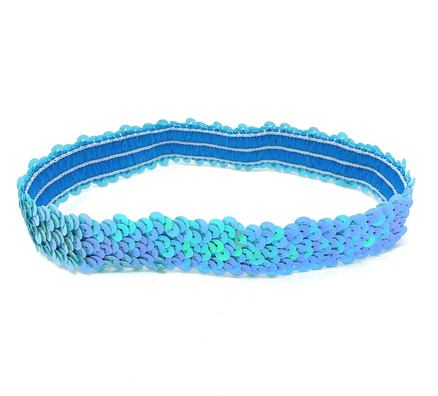 Aqua Womens Sequin Polyester Fancy Dress Headband 38 x 3cm — image 1
