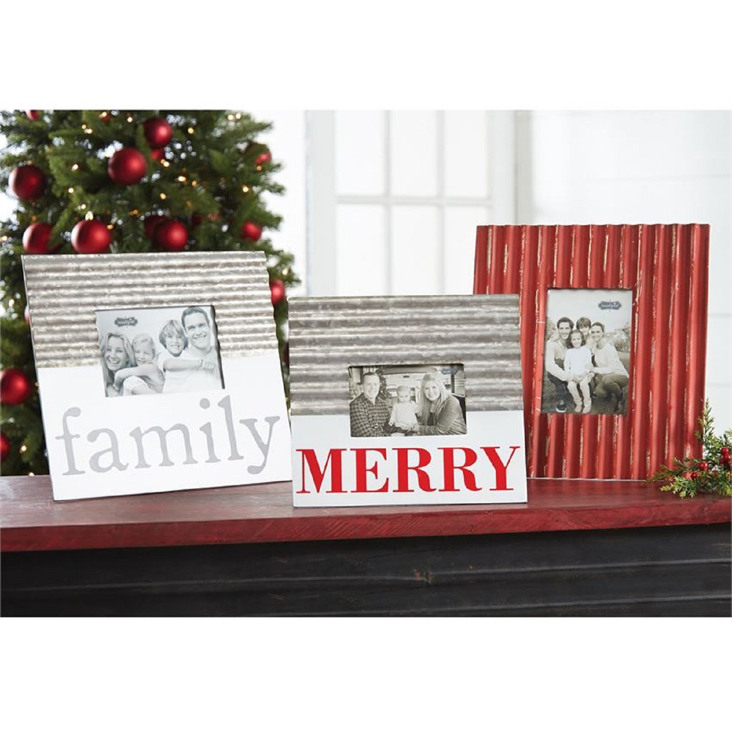 Home Decor Mud Pie Vintage Farmhouse Merry Christmas Tin Plaque