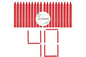 LADYROBYN Spell Candles (Set of 40, Red)