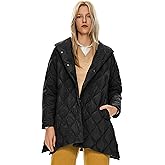 Orolay Women's Oversized Quilted Puffer Jacket Lightweight Insulated Casual Long Sleeve Padded Coat with Pockets