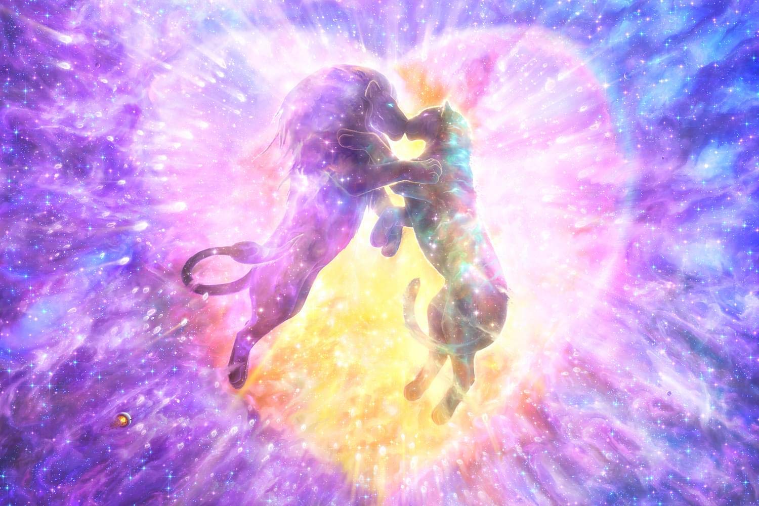 Celestial Embrace Lion Puzzle For Adults And Kids | 1000 Piece Jigsaw Puzzle