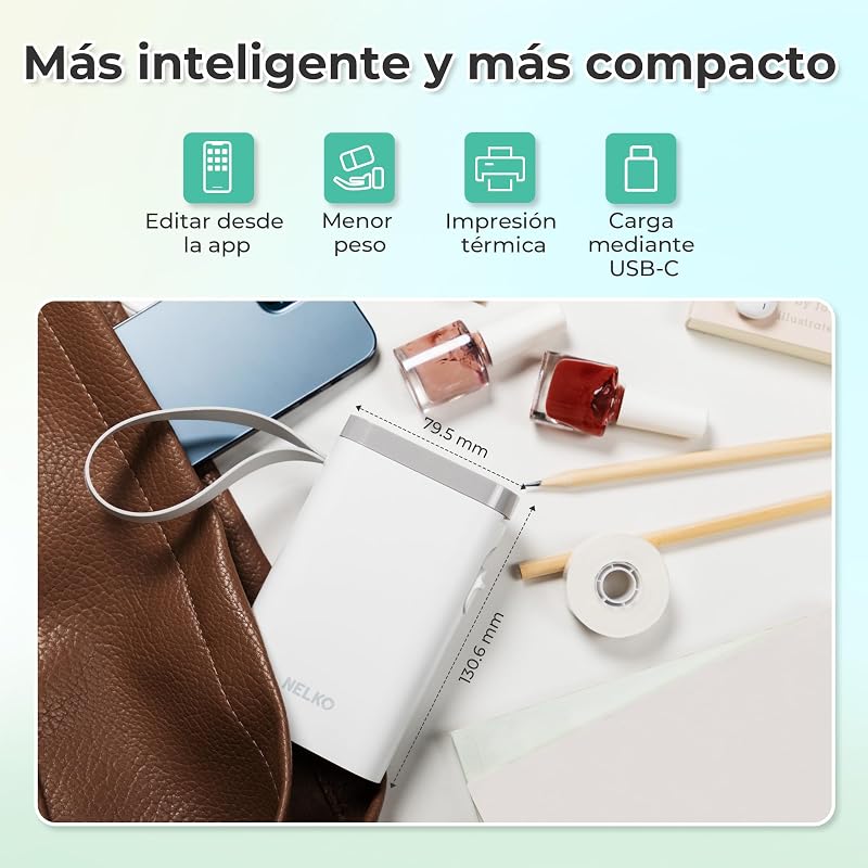 P21 Etiquetadora Adhesivas, Impresora Etiquetas Térmica, Blanco