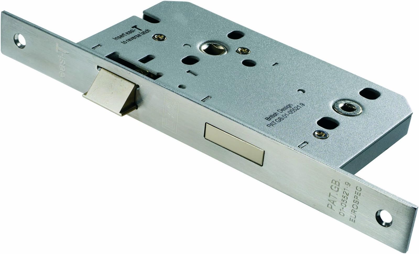 Carlisle Brass - DLE7855WCSSS/8 - EUROSPEC - Contract Din Locks Easi - T Contract Din Bathroom Lock 55mm - Finish - Satin Stainless Steel (SSS)