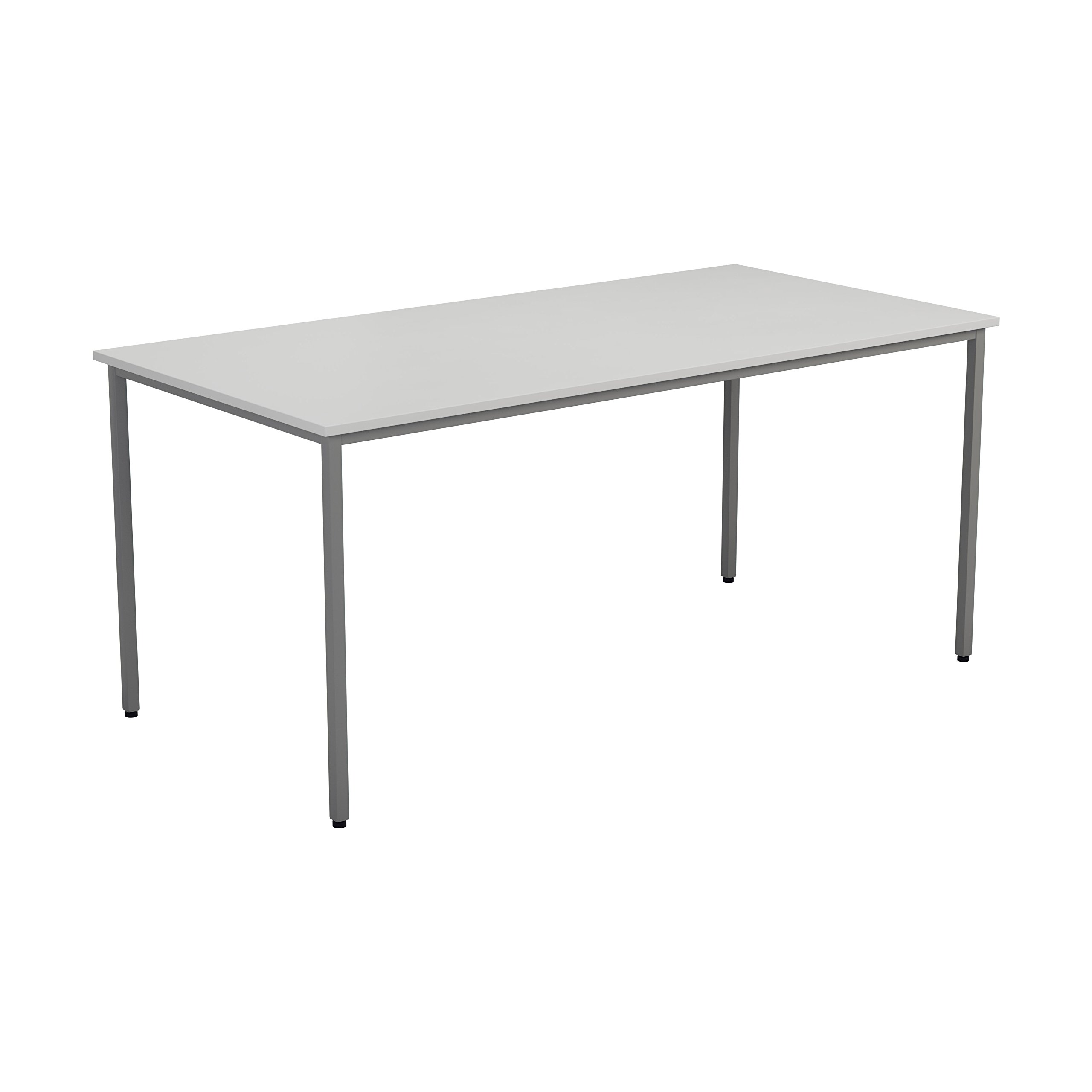 Office Hippo Office Table, Sturdy & Robust Computer Table, Stylish Work Table For Home Office, Ideal Desk Table For Any Work Space, Height Adjustable Feet, 5 Year Guarantee, White, 160 x 80 x 73 cm