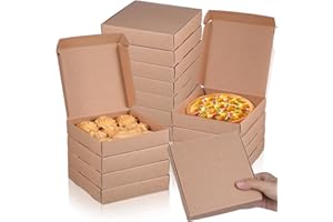Roshtia 100 Pcs Mini Pizza Boxes 5.25 x 5.25 Small Square Pizza Party Favors Kraft Boxes Take out Containers Gift Packing Case for Cake, Cookies, Food(Kraft Color)