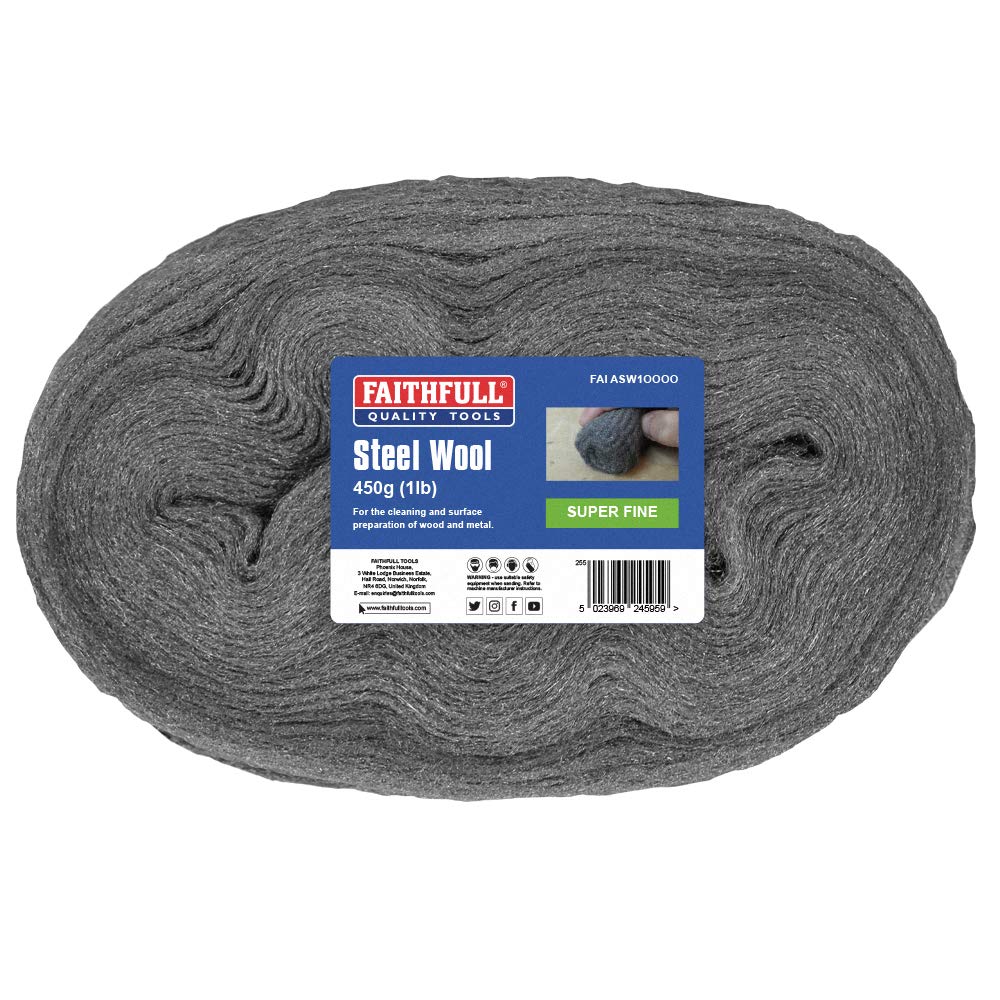 Faithfull Steel Wire Wool 450g Grit: 0000 Super fine grade