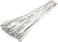 100 Stück Edelstahl-Kabelbinder – 500 Mm Lang, 4,6 Mm Breit, Hitzebeständig Bis 550°C