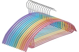 MOPALL Clothes Hanger 14 Pack, Sweater Hangers No Shoulder Bump, 16.5 inch Wide Heavy Duty Coat Hangers for Closet, Non Slip PVC-Coating Metal Hangers for Sweaters,Suits,Dresses,Jackets,Pants,Shirt