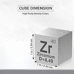 Zirconium Cube - Metal Element Cubes - Laser