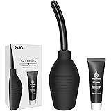 OTBBA Enema Kit with Lubricant- Premium Silicone Douche for Women Men FDA Certificate Comfortable Medical Bulb