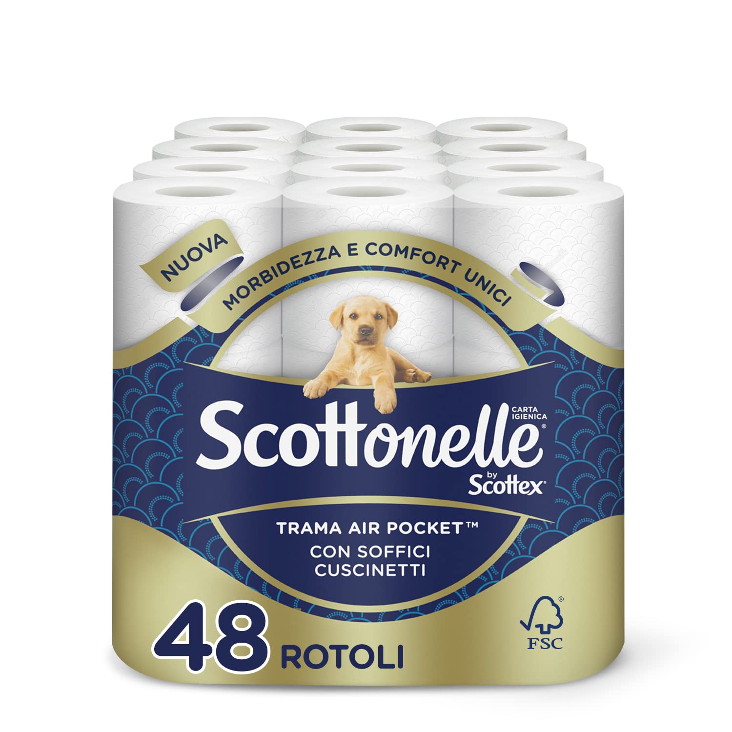 Scottonelle Soft and Quilted Toilet Paper 48 Unità
