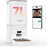Automatic Cat Feeder with Camera, 5G WiFi Automatic Dog Feeder, 7L Cat Food Dispenser with Night Vision, 1-15 Meals, 1-99 Portions, 2-Way Audio, Jam Free, Ideal for Multiple Pets