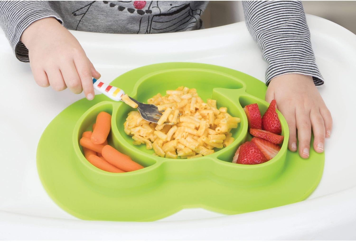 Set De Table Enfant Antiderapant En Silicone Interdesign Idjr Assiette Bebe Assiette Ventouse Avec Motif D Elephant Vert Citron Couteaux Et Ustensiles De Cuisine Cuisine Maison Helpacreche Co Za