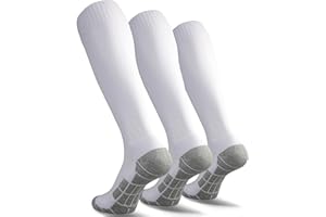 CWVLC Soccer Socks (1/3/5 pairs) Team Sport Knee High Socks for Adult Youth Kids