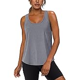 WIHOLL Women's Workout Tank Tops Sleeveless Athletic Racerback for Gym Yoga Running - Summer Fitness Tops Scoop Neck (S-XXL)