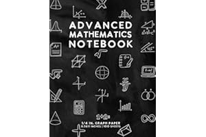 Advanced Mathematics Notebook (Chalkboard Series): 1/4 Inch Graph Paper Journal by schoolnest