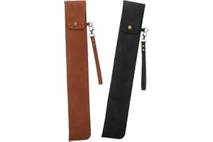 TOGEVAL 2pcs Portable Pu Drumstick Organizer Bag with Tool Storage Design for Performances and Practice