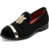 Meijiana Boy's Loafers Slip-On Dress Shoes Dress Formal Tuxedo Shoes