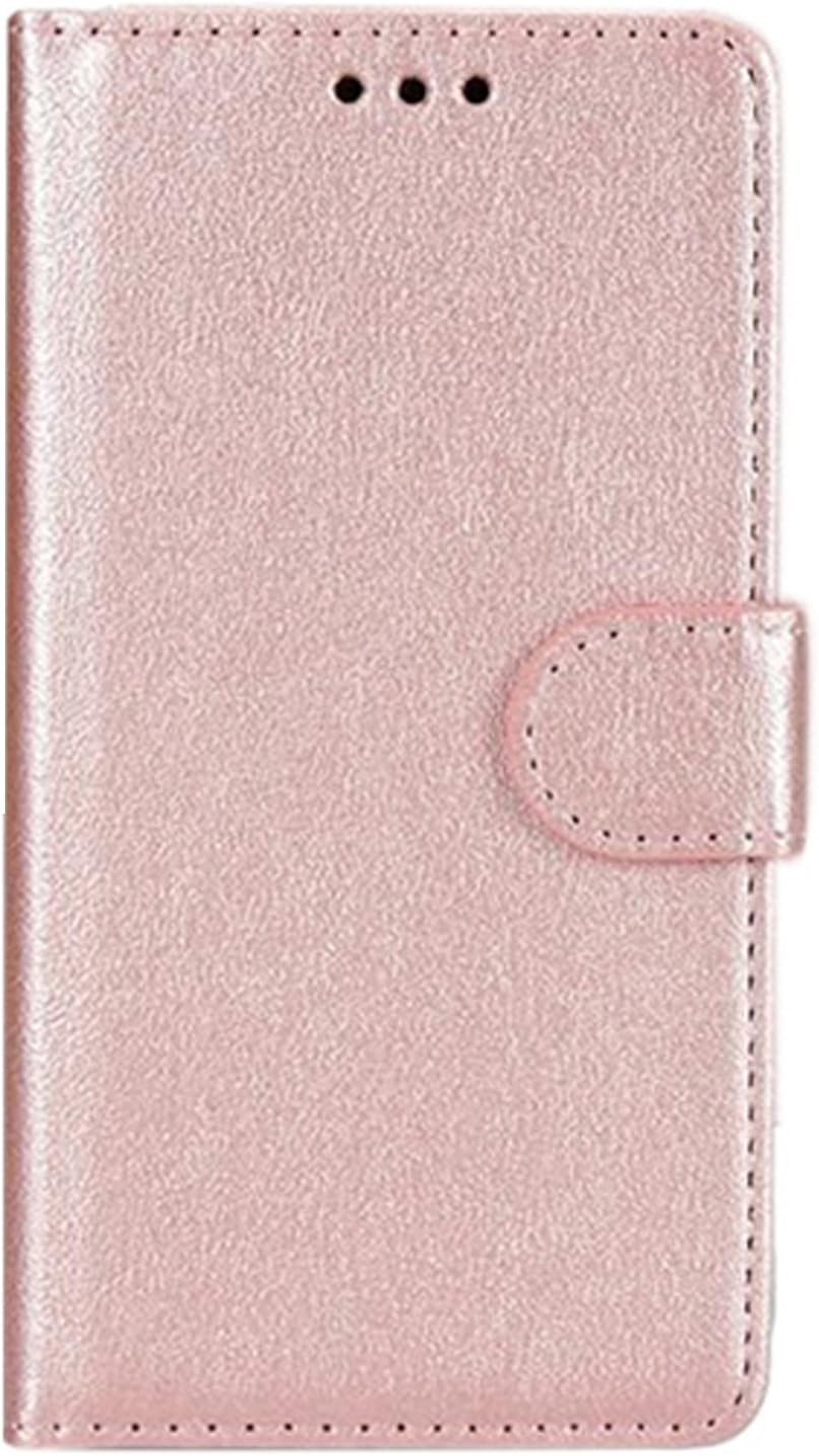 Case Compatible for Samsung Galaxy A20e (5.8 Inch) Leather Magnetic Closure Flip Card Holder Wallet Stand View Protective Cover for Samsung Galaxy A20e (Rose Gold) - Image 4