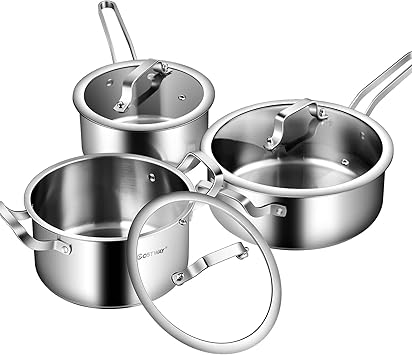 Amazon Co Jp Costway ステンレス製調理器具6点セット Ih調理ポットセット オーブン 食洗機対応 便利なグリップハンドル 強化ガラス蓋 大容量 熱分配 ホーム キッチン Amazon Co Jp Costway ステンレス製調理器具6点セット Ih調理ポットセット オーブン 食洗機対応 便利なグリップハンドル 強化ガラス蓋 大容量 熱分配 ホーム キッチン