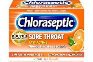 Chloraseptic Sore Throat Lozenges, Citrus, 18 Count, 1 Pack