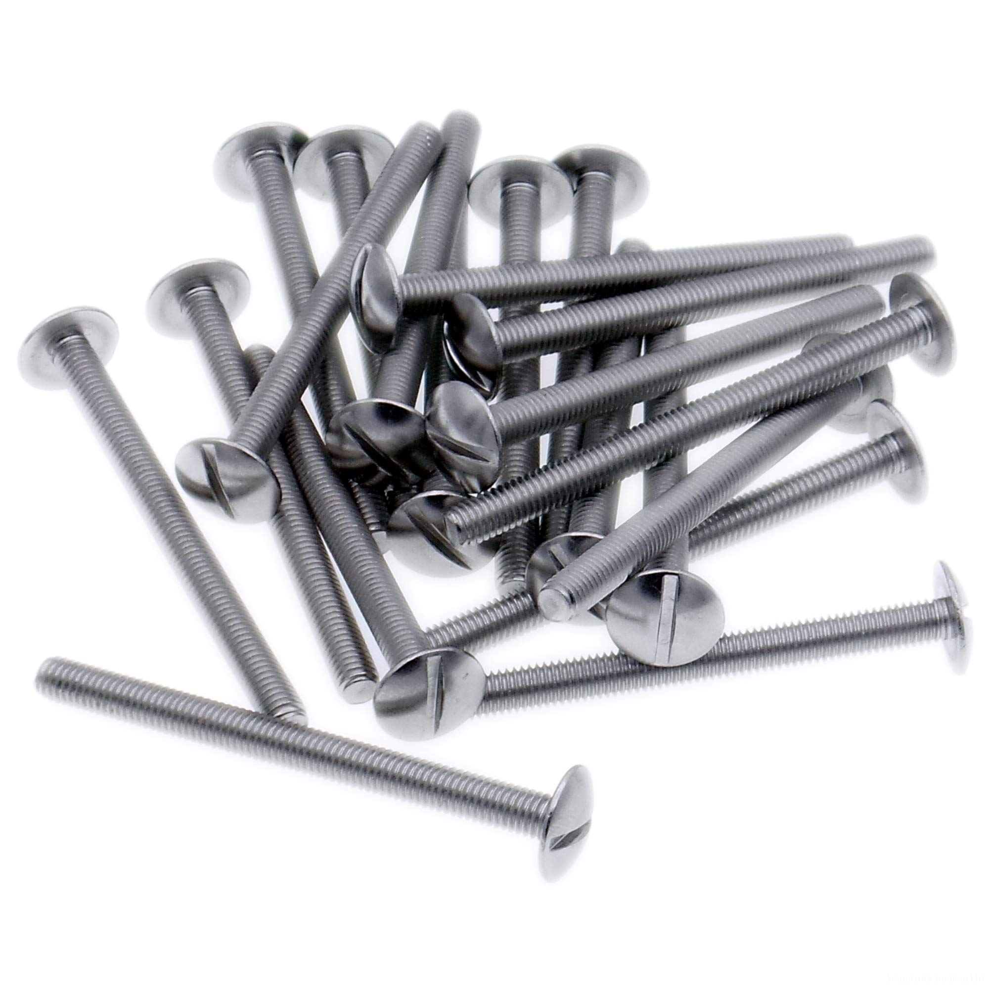 M4 (4mm x 30mm) Slot Mushroom Machine Screw (Bolt) - Stainless Steel (A2) (Pack of 20)