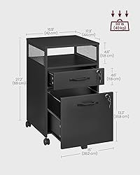 VASAGLE File Cabinet, Mobile Filing Cabinet on
