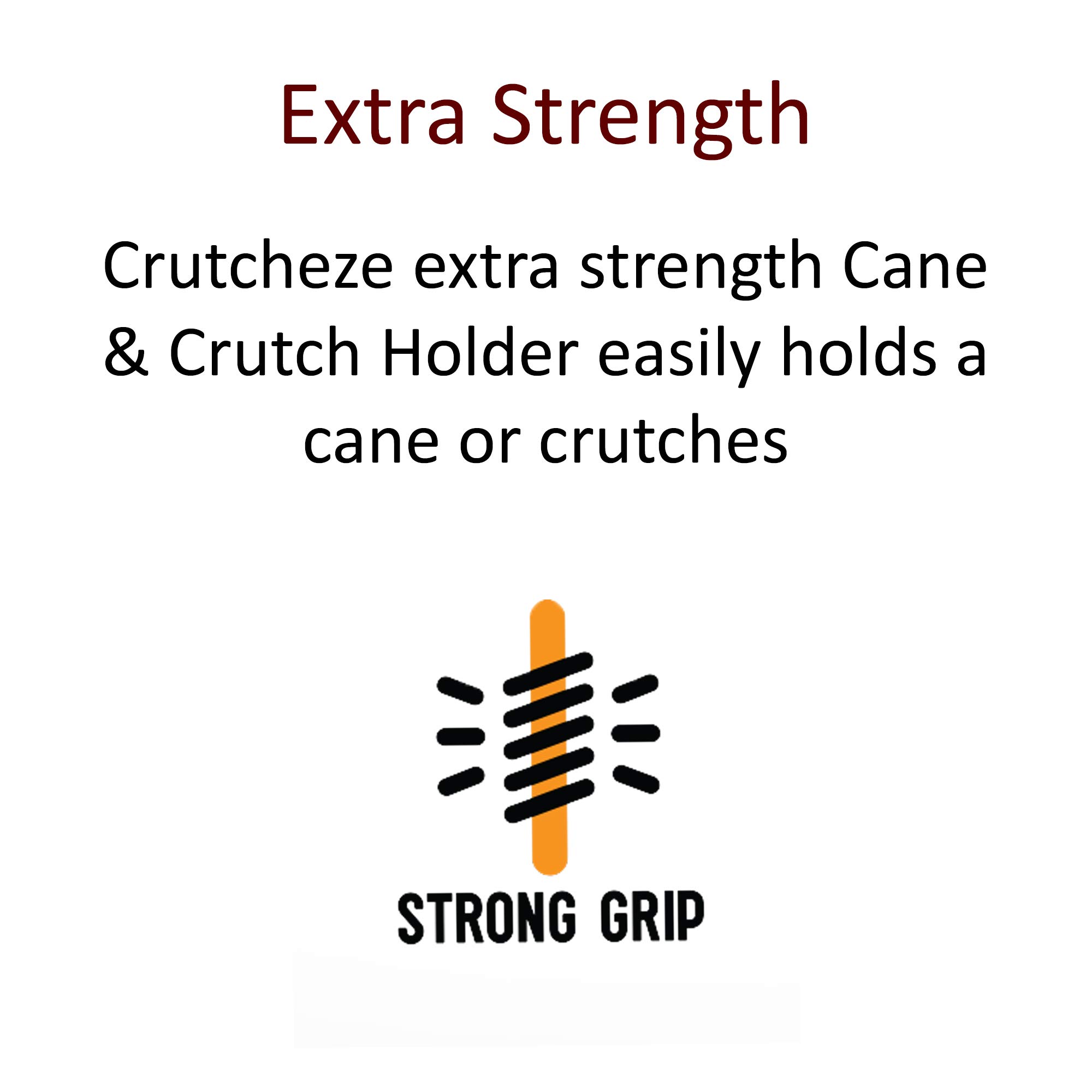 Crutcheze Cane Holder 3 Pack - Holds Canes Within Reach - Walking Stick Holder - Crutches & Cane Accessories for Mobility Scooter - Walker Accessory