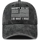 Dalqanth American Flag Veteran Hats for Men Women, Funny Adjustable Cotton Embroidered US Army Veteran Gifts Baseball Cap