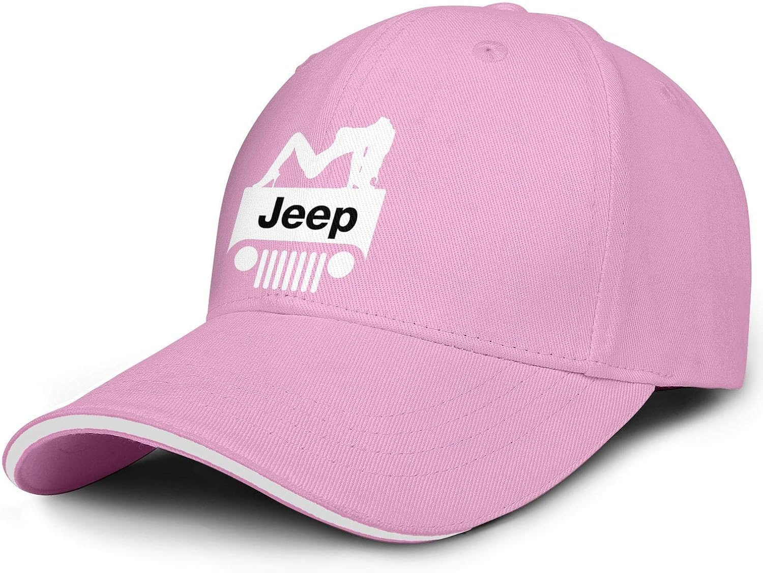 JeepLogo Men's Women's Adjustable Washing Baseball Hats Outdoor Dad