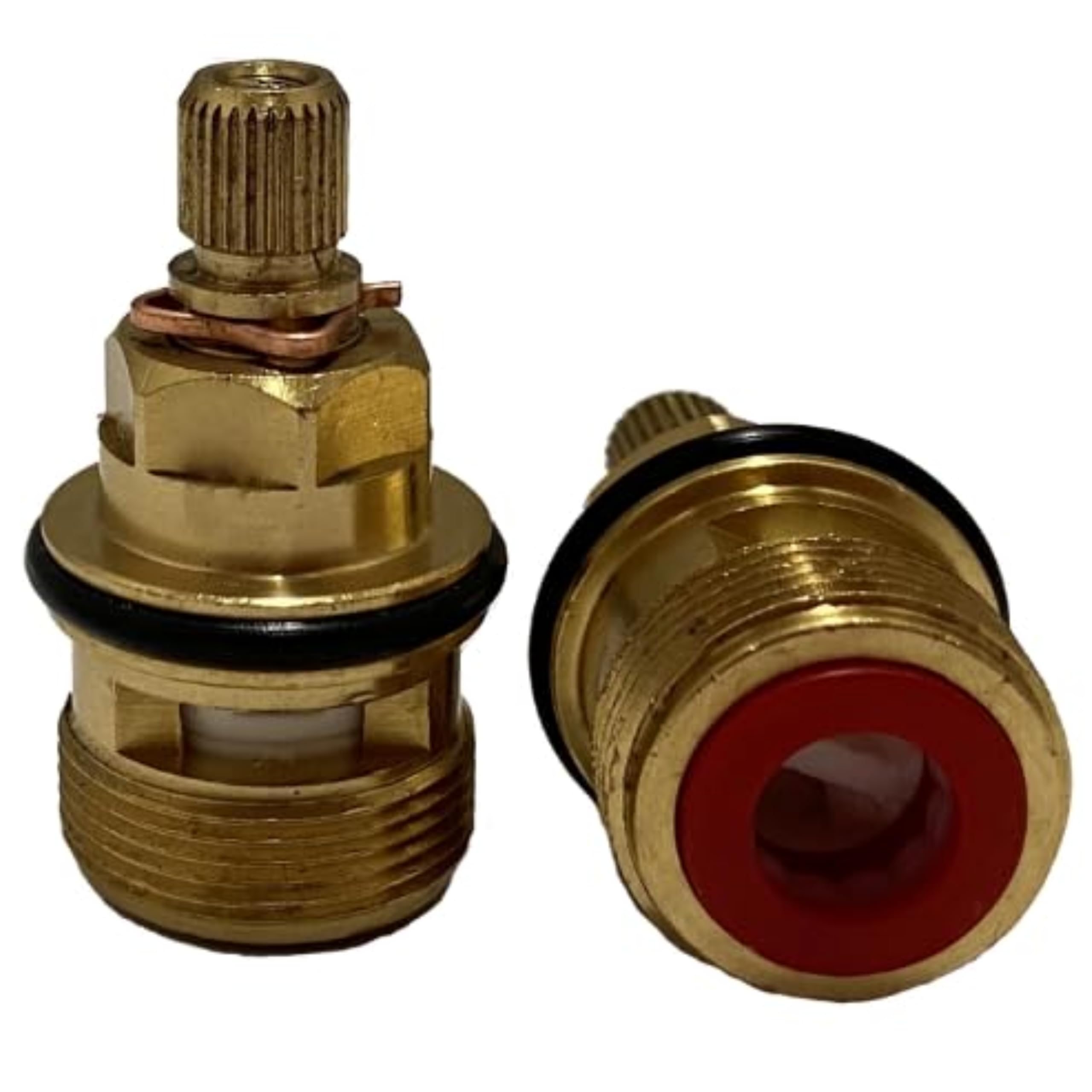 TC55 Mixer Tap Cartridge Replacement Tap Valves for Popular Franke Ascona 3308R Half Turn 7.8mm x 28 Spline, 39.3mm Total Length Valve Ceramic Tap Spares Repair Reviver Kit Gland Hot and Cold