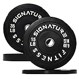Fitvids Olympic Bumper Plates Set, 2" Weight Plates