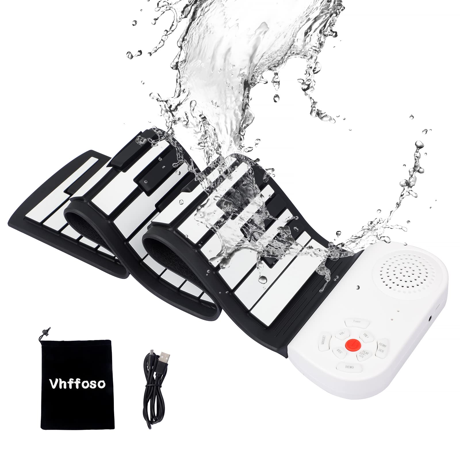 Photo 1 of 49 Keys  Piano with Carrying Bag, 8 Different Tones, Built-in Rechargeable Lithium Battery, Built-in 2W Speakers, Portable Piano for Travel