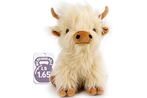 Microwavable Highland Cow Stuffed Animal - Weighted Stuffed Animal Plush, Heating Pad for Period Cramps, Cozy Gift for Girls|