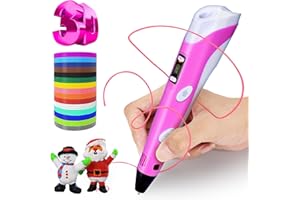 3D Pen for Kids, 3D Printing Pen Printer with 150ft PLA Filament Refills, 3-Dimensional Drawing Art Craft Kit, stylo Impressi