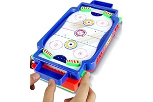 SPORTY PLAY Mini Air Hockey Game Table-Air Hockey Table for Kids/Adults-Tabletop Hockey Games for Playing on The Floor, Tabletop, Or Dorm Room