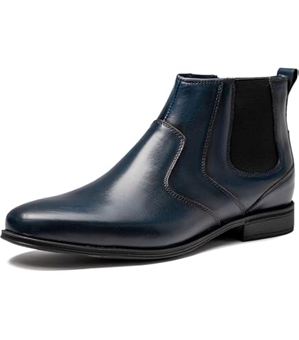 mens blue leather dress boots FRASOICUS Chelsea Mens Boots No exchanges available Color:EUcalyptus Long Sleeve Floral A HW01002