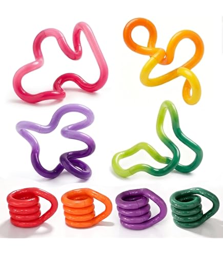 Tangle Jr. Fuzzies Series | Rose/violet/vert | Fidget to Focus | Jouet sensoriel pour enfants | À partir de 3 ans | Jouet sensoriel à torsion | Idéal pour la motricité fine Tangle Jr. Fuzzies Series | Rose/violet/vert | Fidget to Focus | Jouet sensoriel pour enfants | À partir de 3 ans | Jouet sensoriel à torsion | Idéal pour la motricité fine