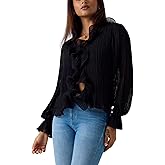 Guess Womens Eco Long Sleeve Faye Top