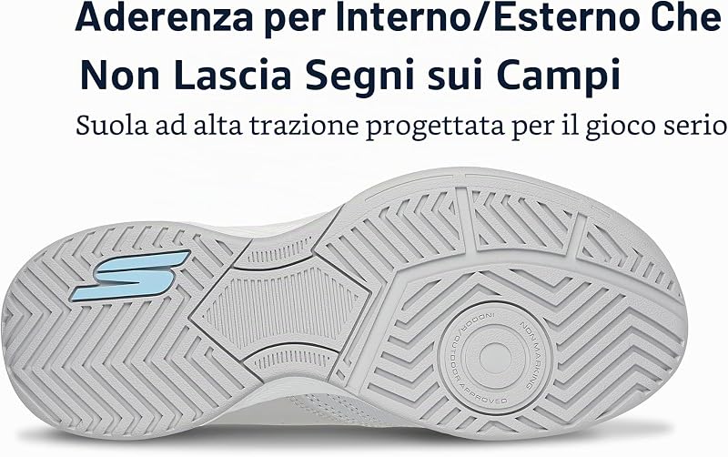 Viper Court Smash - Scarpe da Pickleball da Donna per Interni ed Esterni, vestibilità Comoda, Grigio/Blu, 37 EU