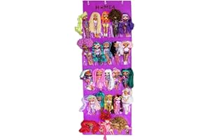 HOME4 Hanging Over The Door Storage Organizer Holder Compatible with Surprise Toys Dolls OMG Bar bie LOL (Purple)