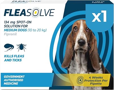 Naqua FleaSolve Medium Dog Spot-On 1 x Pipette Flea & Tick Treatment